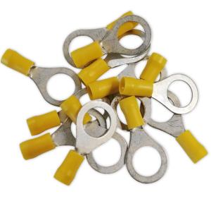 COSSES A OEIL RONDE ISOLEE JAUNES 13 mm - 25 PCS