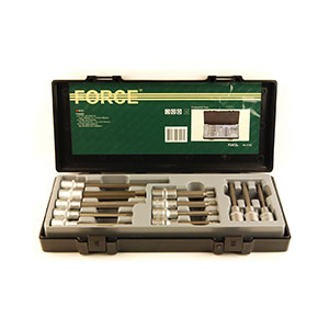 COFFRET EMBOUTS TORX, HEXAGONAUX et XZN TRES LONGS - 12 EMBOUTS