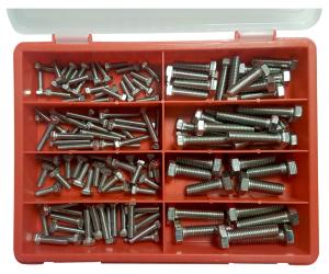 ASSORTIMENT DE VIS DIN 933 INOX A4 AISI 316 DE 5 A 10 mm