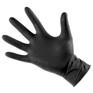 GANTS GRIPPAZ EN NITRILE SANS SILICONE NOIRS TAILLE XL - 50 GANTS