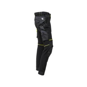 PANTALON DE TRAVAIL LOURD TISSU U-4 STRETCH ATOM BLACK CARBON U-POWER