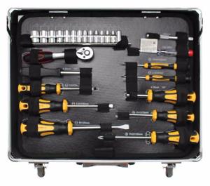 CAISSE A OUTILS - MALLETTE ALUMINIUM 129 PIECES 425 x 350 x 235 mm