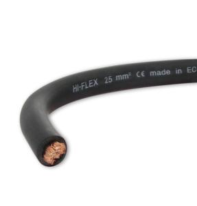 CABLE ELECTRIQUE EXTRA SOUPLE BATTERIE SOUDAGE NOIR 25 mm²