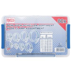 ASSORTIMENT BGS TECHNIC DE 80 COLLIERS DE DURITE A BANDE PLEINE 