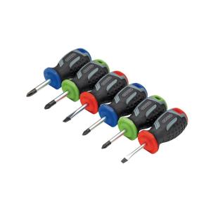 SET, ASSORTIMENT DE 6 TOURNEVIS COURTS COMPACTES TOM POUCE STUBBY