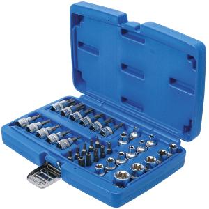 EMBOUTS ET DOUILLES TORX (34 pièces) EN COFFRET BGS CARRE 3/8