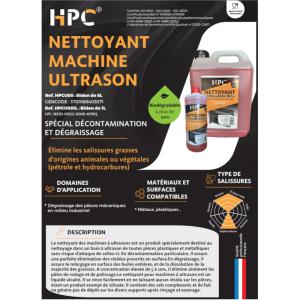 LIQUIDE NETTOYANT CONCENTRÉ POUR MACHINE à ULTRASONS DEGRAISSAGE - 5L