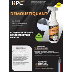DEMOUSTIQUANT, NETTOYANT INSECTES ET FIENTES CARROSSERIE - 750 mL