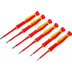 JEU DE TOURNEVIS DE PRECISION ISOLES VDE PLATS ET CRUCIFORMES - 6 PCS