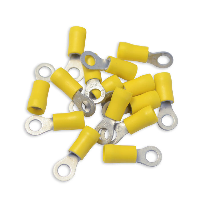 Cosses électriques à œillet De Diamètre 5 - Jaune - Lot De 50 Pièces Neuves