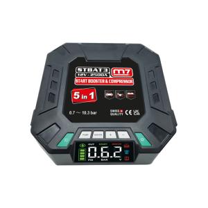 BOOSTER DE DEMARRAGE MULTIFONCTION 5 EN 1, COMPRESSEUR 12V 2500A - M7