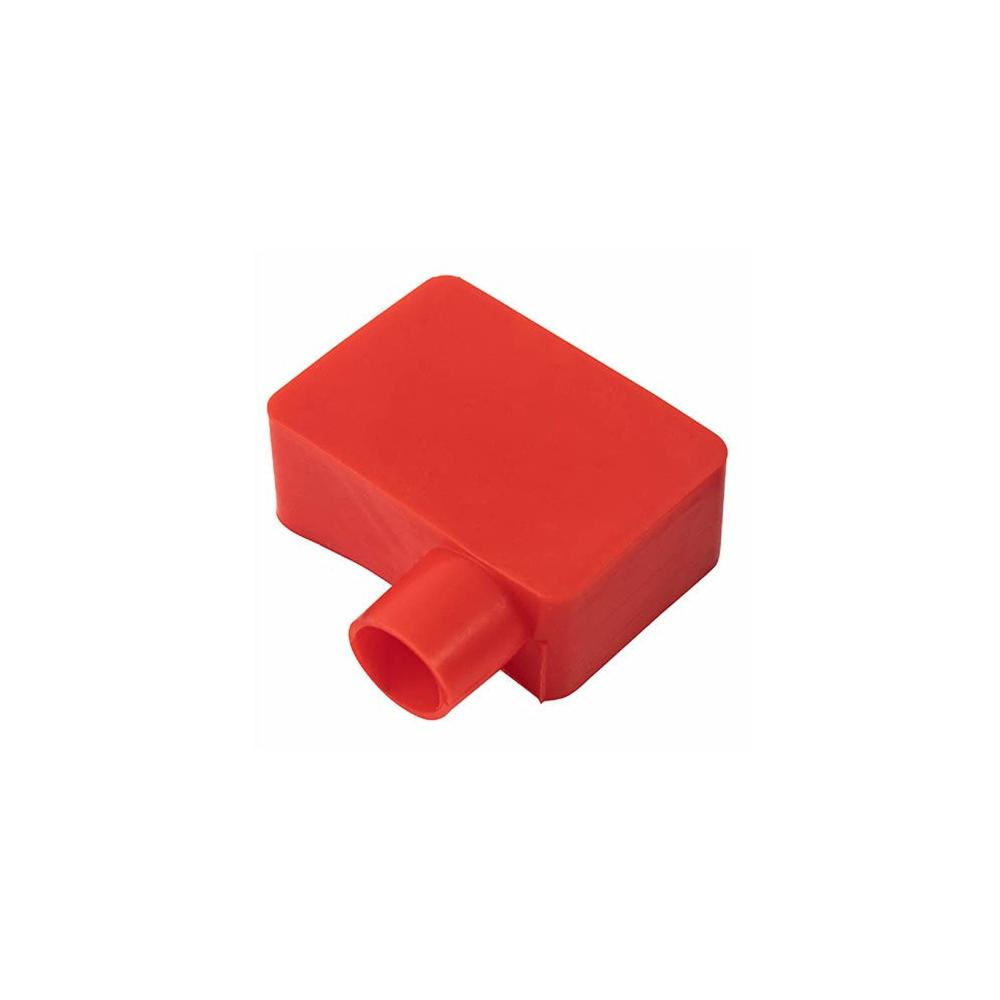 couvre-borne batterie, couvercle de protection flexible rouge