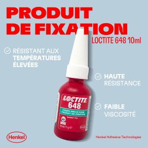 LOCTITE 648 FREIN FILET PROFESSIONNEL FIXATION FORTE 10 ml