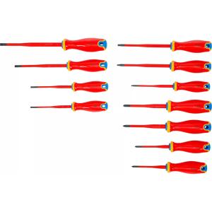 JEU 11 TOURNEVIS ELECTRICIEN VDE ISOLÉ PLAT, CRUCIFORME, TORX ACIERS2