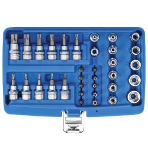 EMBOUTS ET DOUILLES TORX (34 pièces) EN COFFRET BGS CARRE 3/8