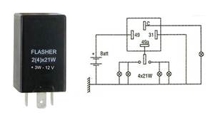 CENTRALE CLIGNOTANTE  DIN 12V-2(4) 21W