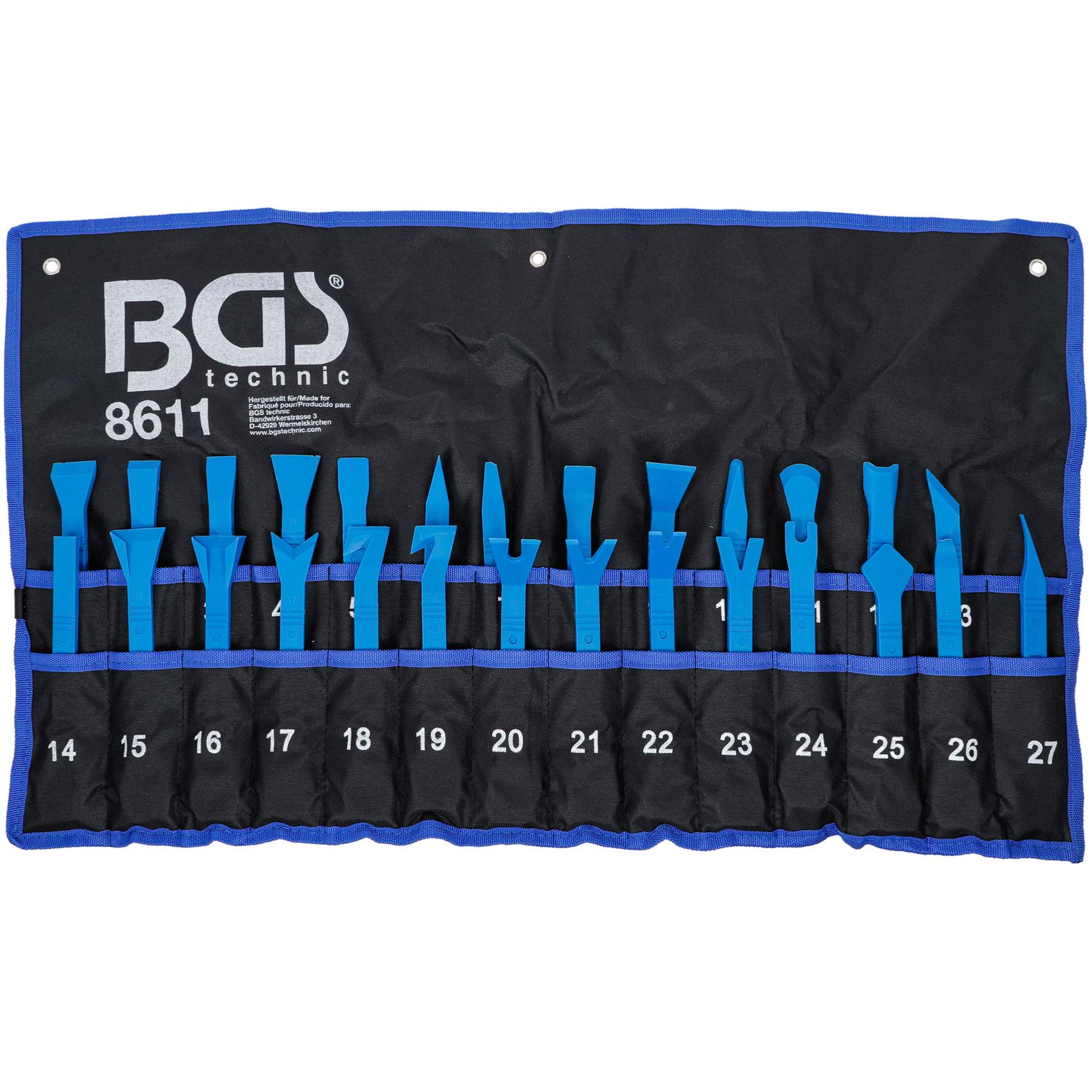 OUTILS DE DÉMONTAGE DES GARNITURES DE PORTIERES BGS